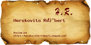 Herskovits Róbert névjegykártya
