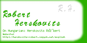 robert herskovits business card